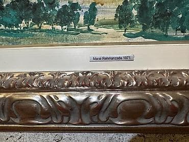 Şamdanlar: Mövzu: Dağ mənzərəli orijinal tablo – çərçivəli Təsvir: - Rəssam — 5