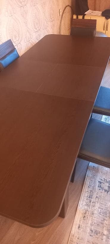 Mətbəx üçün, Açılan, Dördbucaq masa, 6 stul — 6