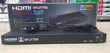 sadece tv: HDMI Splitter 1x8 – UHD 4Kx2K, 3D dəstəyi Məhsul təsviri: - 1 giriş — 2