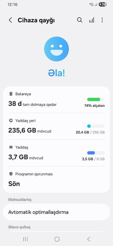 blackbird etceken masin: Samsung Galaxy A25, 256 GB, rəng - Göy, Düyməli, Barmaq izi, İki sim kartlı — 7