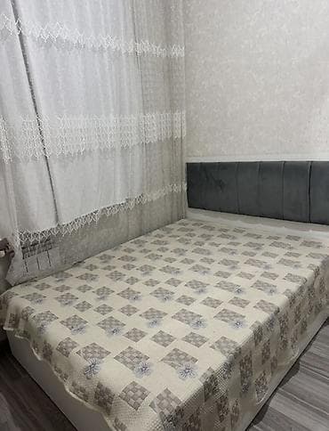 divan ustu ortuk: Yataq otağı mebel dəsti - İki nəfərlik rahat çarpayı: yumşaq, boz — 2