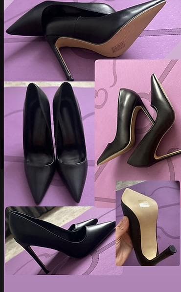 Tuflilər: Qara rəngli klassik stiletto tufli - Model: qadın üçün, sivri — 1