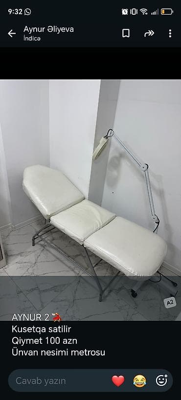 cay evi divan: Kosmetoloji/massaj kuşetkası - Rəng: ağ - 3 hissəli yumşaq döşəmə — 1