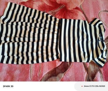 женские купальники в полоску: Повседневное платье, Миди — 4