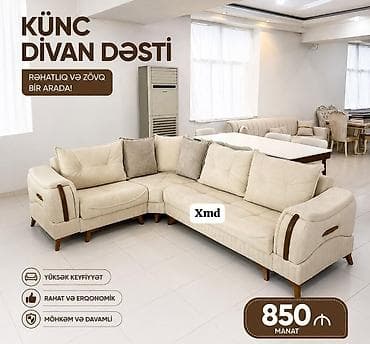 ikea mebel: Künc divan dəsti – rahatlıq və zövq bir arada! - L‑şəkilli dizayn — 1
