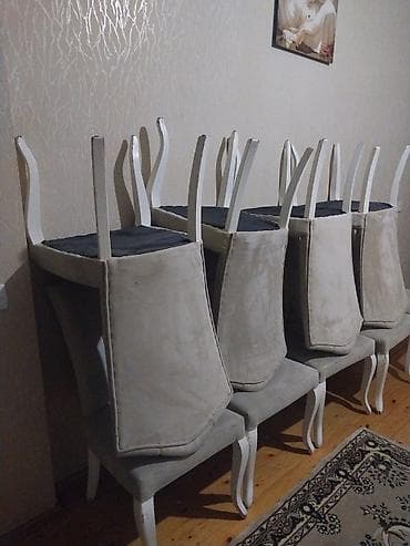 perla stul: Qonaq otağı üçün, İşlənmiş, Qatlanmayan, rəng - Ağ Stul — 1