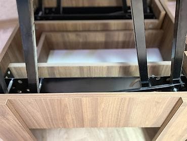 Kvadrat masa, Transformer, Təkərsiz, Teksturalı laminat — 6