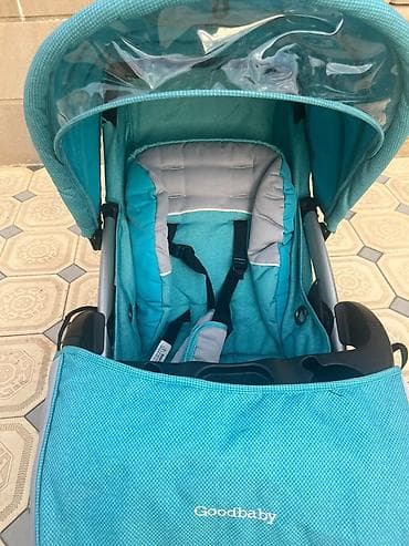 baş ortuyu: Goodbaby uşaq arabası – mavi rəng - Geniş və yumşaq oturacaq, 5 — 3