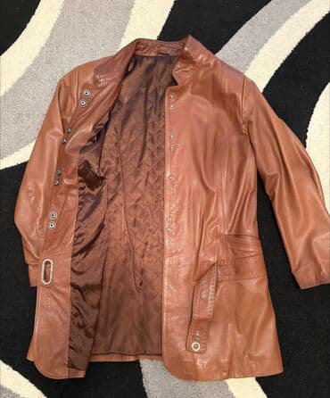 qadın palto: Qadın təmiz dəri uzun. Türkiyədən alınıb. - Material: həqiqi dəri — 2