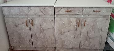 sehf qapi: Mətbəx üçün alt dolab dəsti - Material: mərmər naxışlı laminat — 1