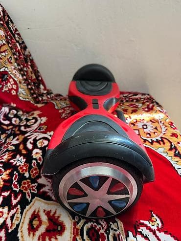velosiped matoru ucuz: Elektrikli hoverboard (qiro-skutər) – qırmızı-qara dizayn - Təkər — 2