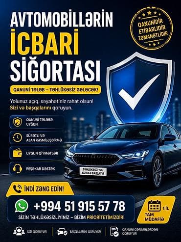 Whatsapp ile Elaqe saxlayin: 051-915-57-78 Avtomobillərin icbari