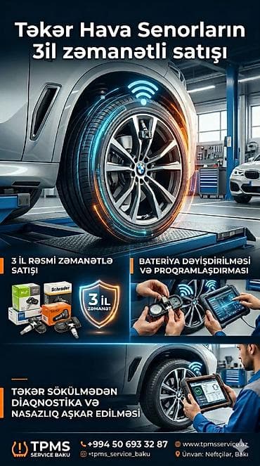 Təkər hava Daçiklərin (TPMS sensorların Təmiri) TPMS sensor problemi