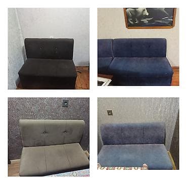 Mini divanlar 3 ədəd göy 1ədəd açıq göy 1ədəd qara 2ədəd açıq
