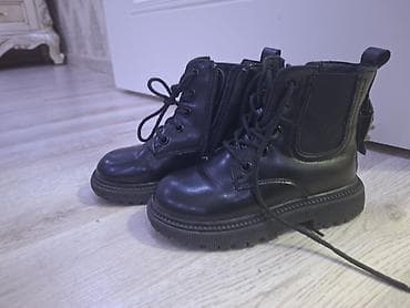 Шлёпанцы: Uşaq üçün qara dəri botlar - Model: bağcıqlı qısa çəkmə (ankle boot) — 8