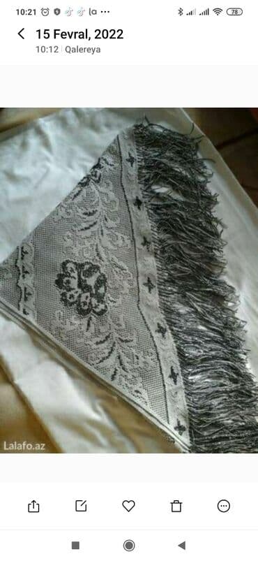 kişi üçün isti şarflar: Qədimi üçkünc zərli kasinka 30 manat — 1