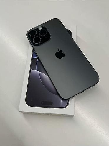 simsiz rabitə: IPhone 16 Pro Max, Black Titanium, Face ID — 2