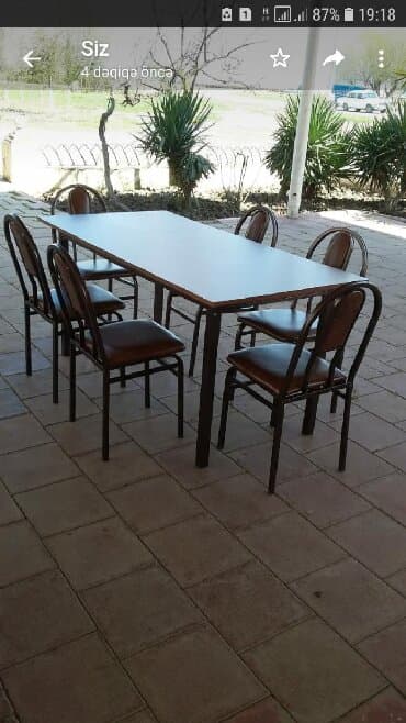 столы и стулья для бара: Stol stul desti Kafe Restoran ücün cox dözumludir — 1
