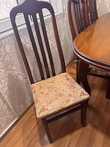 бачок: Для гостиной, Б/у, Раскладной, Овальный стол, 6 стульев — 3