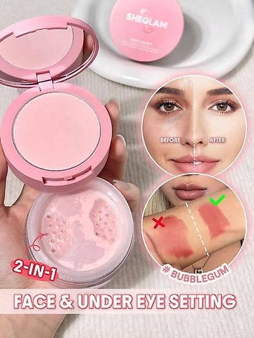 Gözəllik və sağlamlıq: SHEGLAM Face & Under Eye Setting Powder Duo – 2‑si 1‑də fiksəedici — 2