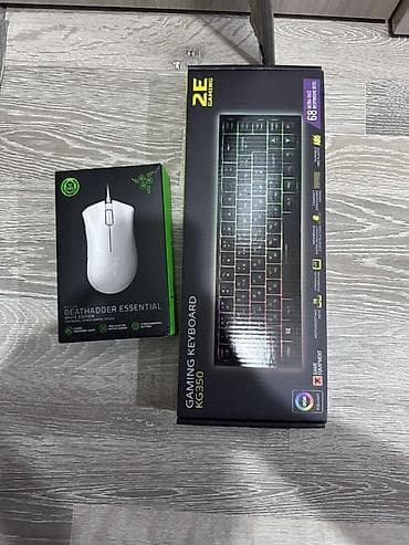 Oyun aksesuarları dəsti 1) Razer DeathAdder Essential – White Edition