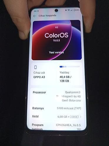 oppo a57: Oppo A3, 128 GB, rəng - Qara, İki sim kartlı — 1
