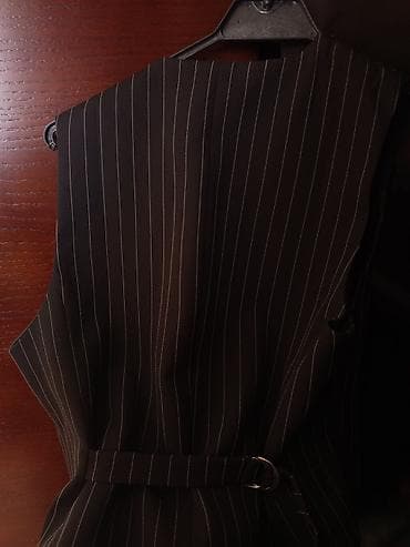 kəməri: FOLI Woman qadın jileti - Rəng: qara, nazik ağ zolaqlı (pinstripe) - — 3