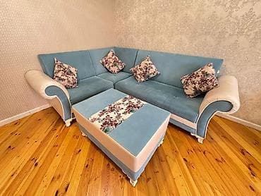 пуф мебель: Sevil1Künc divan pufiklə bərabər 170₼. açılan deyil.Yeni kimidir.Ünvan — 1