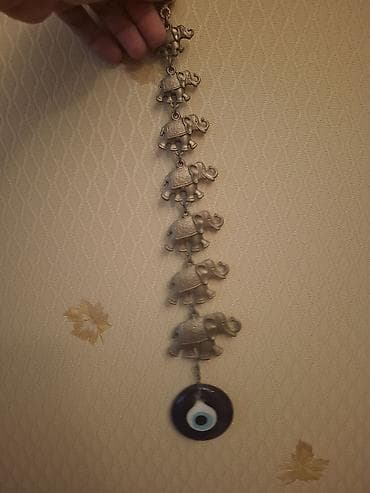 Другой декор и предметы интерьера: Dekorativ asılqan – fil fiqurları və “nazar boncuğu” - Material — 1