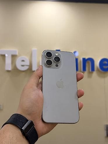 ideal iphone: IPhone 15 Pro Max, 256 GB, Natural Titanium, Zəmanət, Kredit, Simsiz şarj — 1