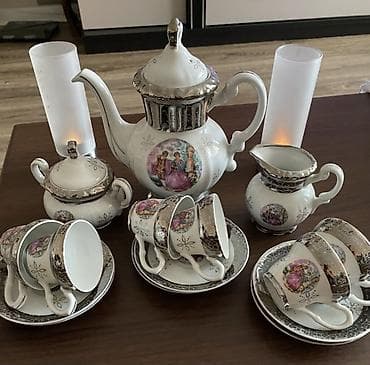 maca cayı: Çay dəsti, rəng - Ağ, Farfor, 6 nəfərlik — 3