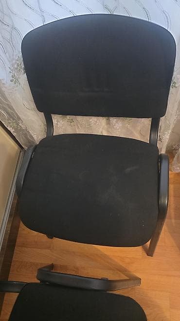 Ofis masaları: Qara rəngli ofis/konfrans stulları – 6ədəd dəst - Model: klassik — 4