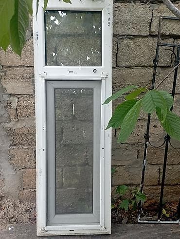 plastik gapi: PVC pəncərə bloku - Material: ağ rəngli PVC/profil - İki hissəli — 1