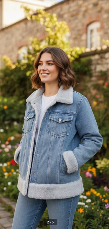 Digər qadın geyimləri: Cins kurtka, Bershka, XL — 1