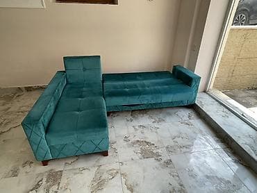 pol silen mop: Künc divan, İşlənmiş, Açılan, Bazalı, Vеlur parça, Çatdırılma yoxdur — 2