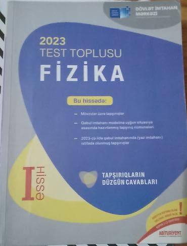 Məhsul: “2023 Test Toplusu – Fizika (I hissə)” Nəşriyyat: Dövlət