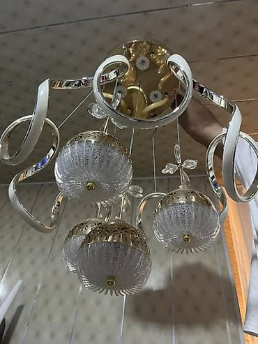yeni il perde isiqlari: Çılçıraq, 3 lampa, Metal — 2