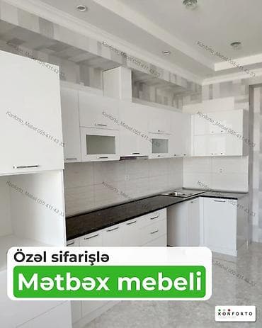 Özəl sifarişlə mətbəx mebeli - Layihəyə uyğun ölçülərdə hazırlanma — 1