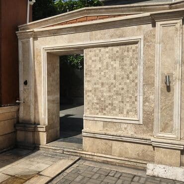 travertin: Travertin tebii das antibakterial fasad heyet üçün döseme pilleken — 3