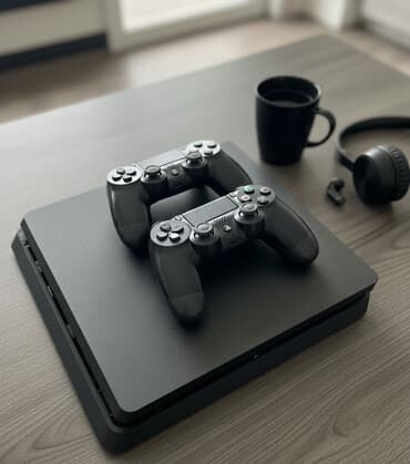 Digər oyun və konsollar: PlayStation 4 Slim konsolu + 2 ədəd DualShock 4 idarəetmə cihazı — 1