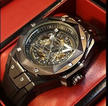 sevgililer ucun qolbaqlar: Yeni, Qol saatı, Hublot, rəng - Qara — 4