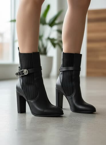 Çəkmələr: Çəkmə, Ölçü: 37, rəng - Qara, Yeni — 1