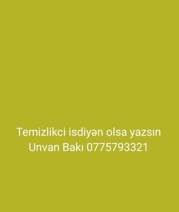 генеральная уборка квартир: Təmizlik | Mənzillər | Ümumi təmizlik — 1