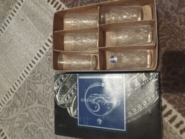 dib: Stəkanlar, rəng - Ağ, Şüşə, 6 ədədli dəst — 1