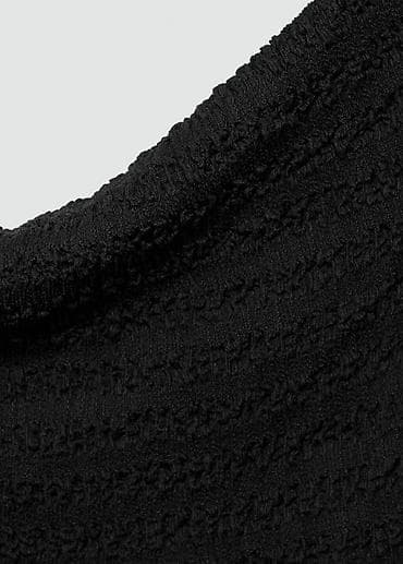 Mango-Qara midi don – asimmetrik çiyin kəsimli - Rəng: klassik qara - — 5
