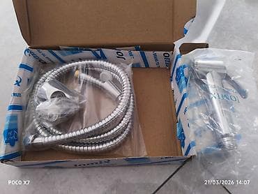 Tavan: Jomix əl duşu (bidet sprey) dəsti Məhsulun tərkibi: - Metal əl duşu — 2