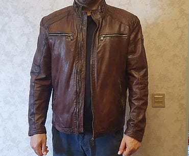 dəri kurtka kişi: Kişi dəridən gödəkçə,fevral ayi Almaniyada alinib - Material: təbii — 2