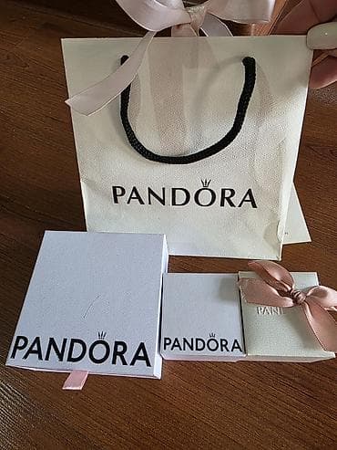 gumuş qolbag: Dəstə daxildir: Bilərzik, Pandora, Gümüş — 7