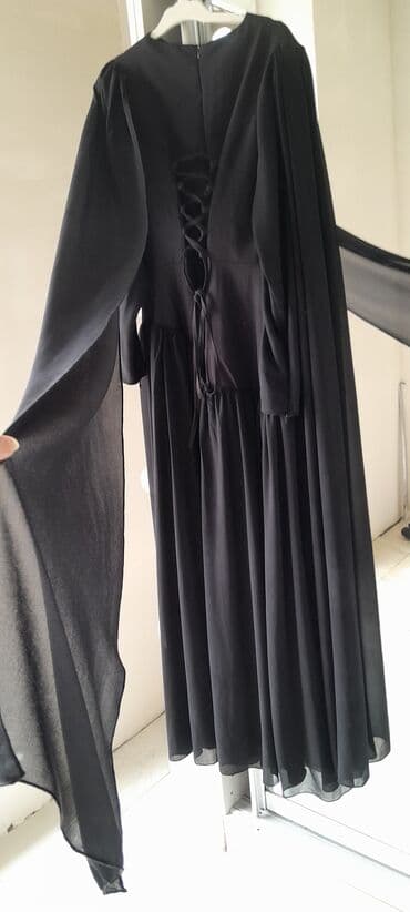 вечерняя платье новая: Qara rəngli zərif gecə/libas - Dizayn: Beli vurğulayan, alt hissədə — 3