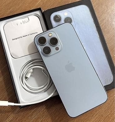 IPhone 14 Pro, 128 GB, Sierra Blue, Zəmanət, Simsiz şarj, Face ID